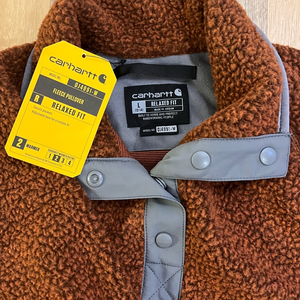 NWT Women's Carhartt Relaxed Fit Fleece Pullover - Picture 3 of 8